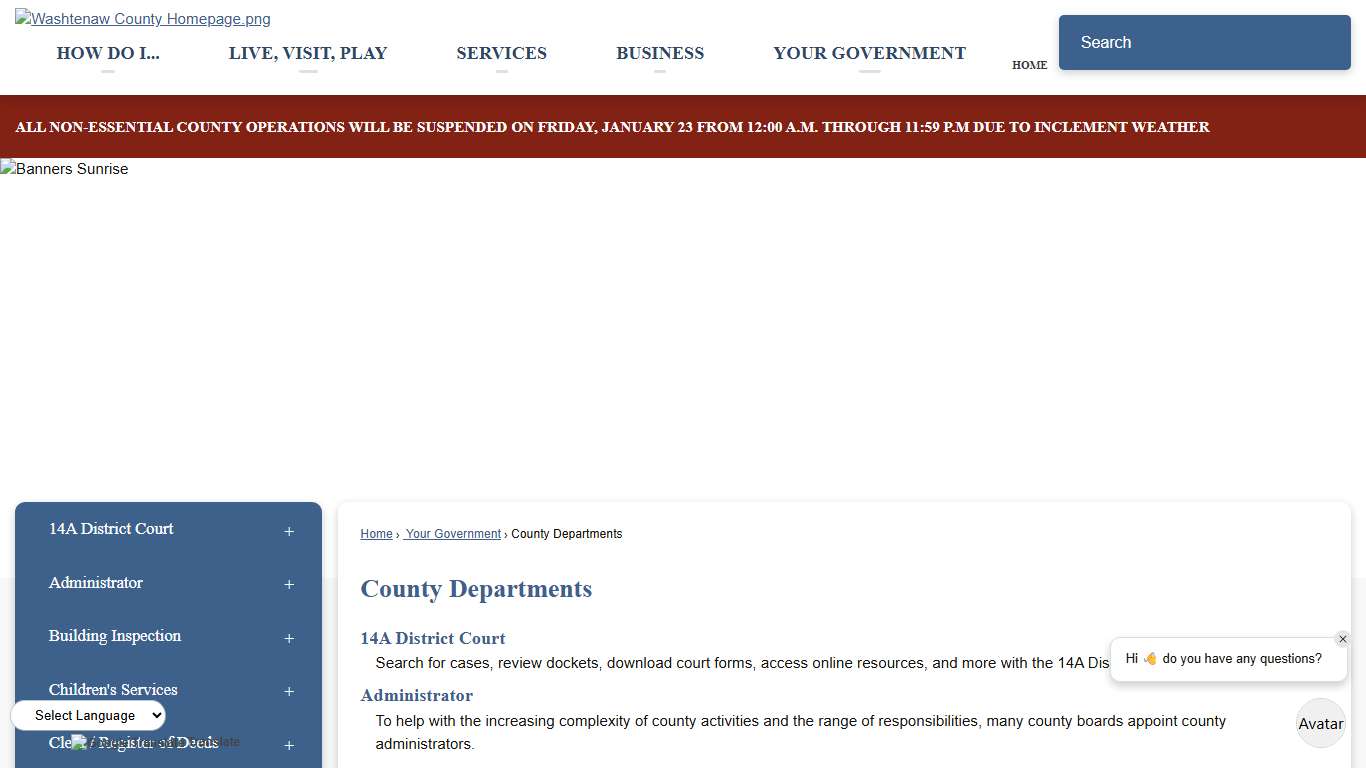 County Departments Washtenaw County, MI - Official Website